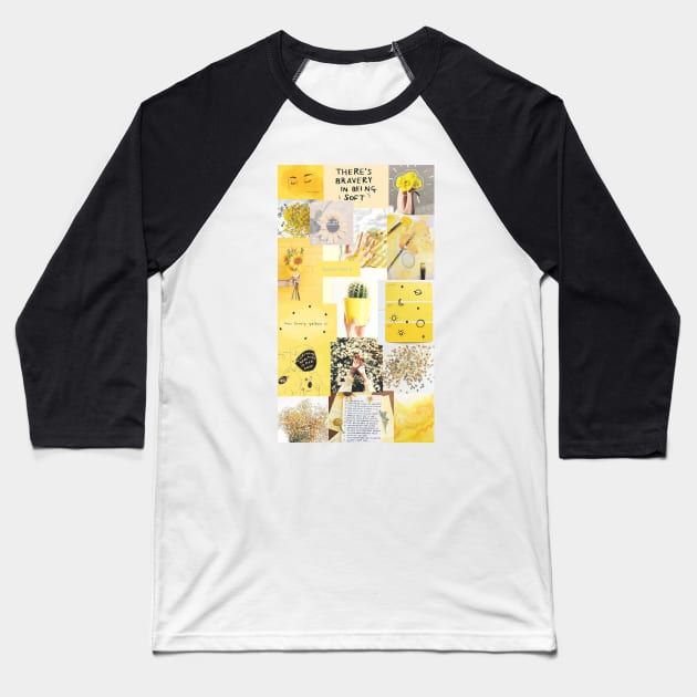 Lemon Moodboard Baseball T-Shirt by giantplayful